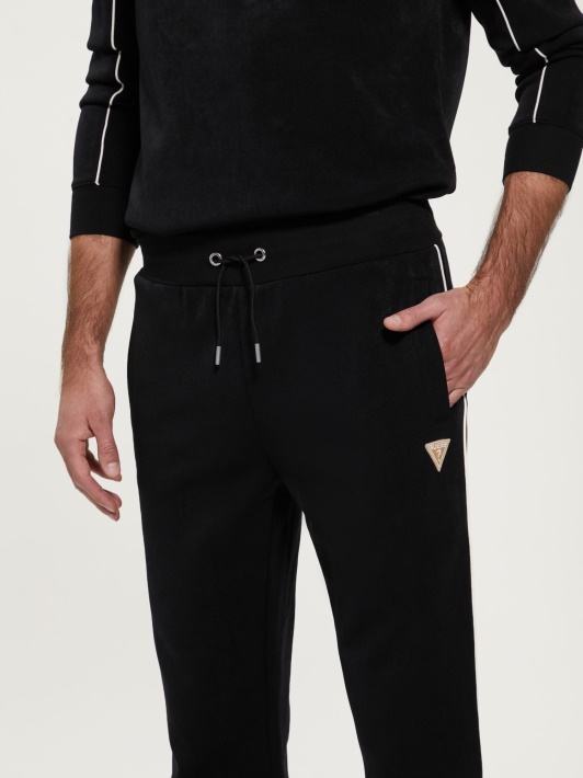 Dirbtinės Zomšos Jogger Kelnaitės Guess Juodos