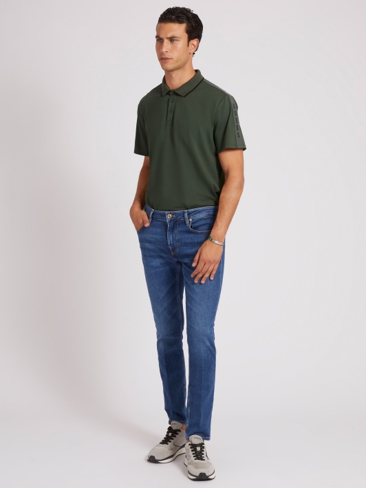 Skinny Fit Džinsinio Mėlynumo Kelnaitės Spėjimas