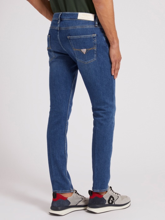 Skinny Fit Džinsinio Mėlynumo Kelnaitės Spėjimas