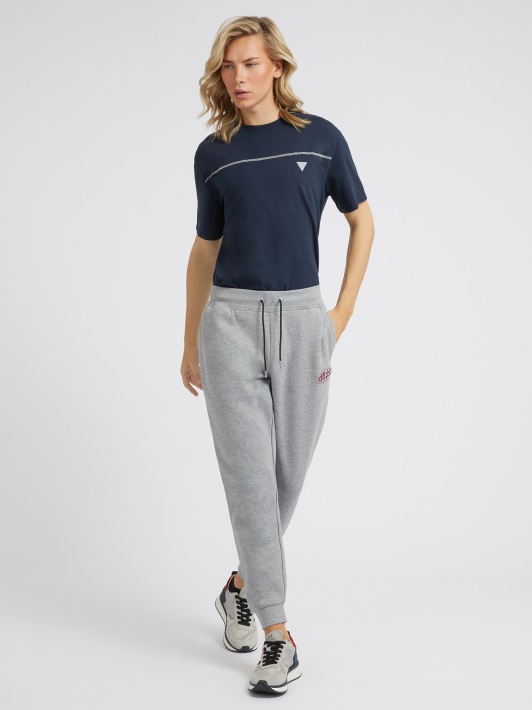 Pilkos Spėlionės Logotipo Pataisos Jogger Kelnės