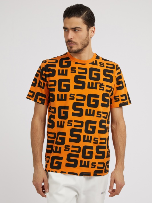 Oranžiniai Spėjimas Logotipe Marškinėliai