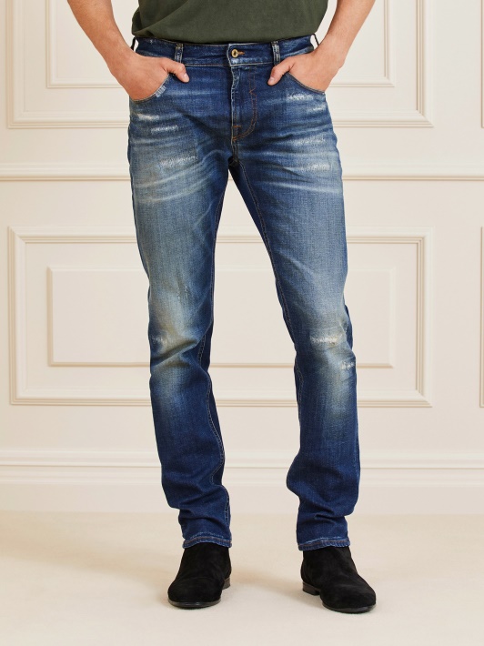 Super Skinny Fit Džinsinio Kelnaitės Atspėti Mėlyna