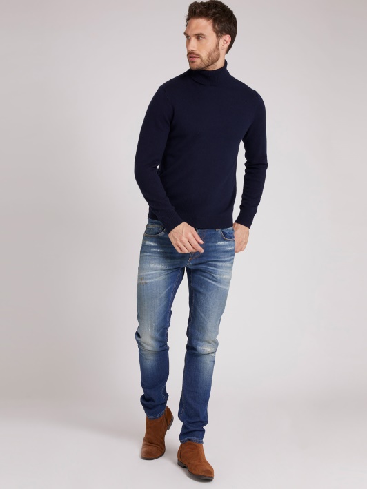 Super Skinny Fit Džinsinio Kelnaitės Atspėti Mėlyna