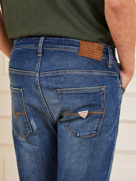 Super Skinny Fit Džinsinio Kelnaitės Atspėti Mėlyna