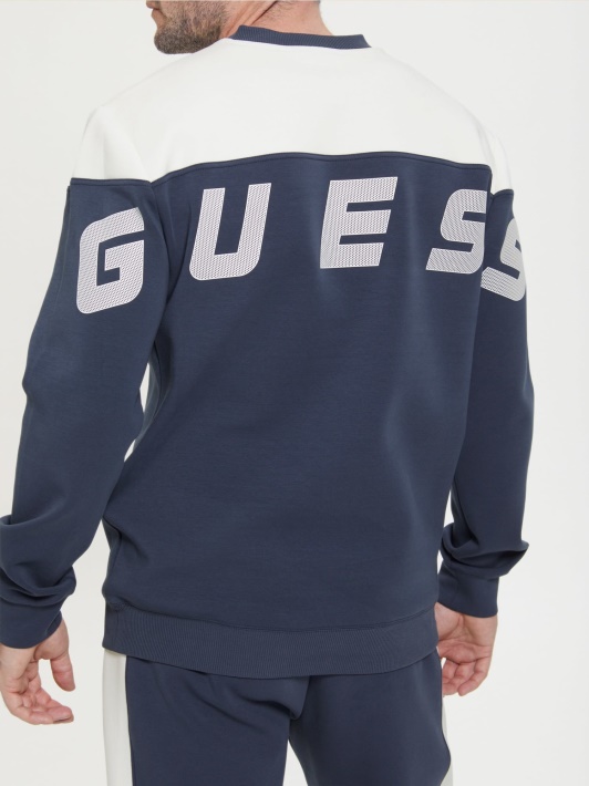 Mėlynas Guess Scuba Back Logotipo Megztinis