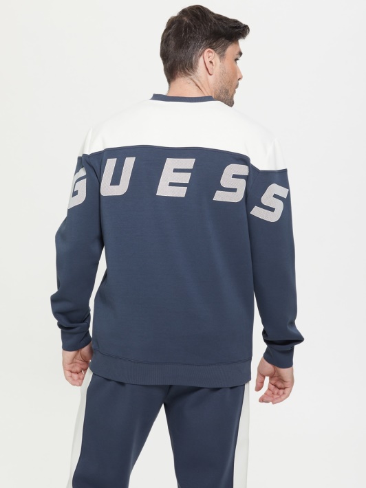 Mėlynas Guess Scuba Back Logotipo Megztinis