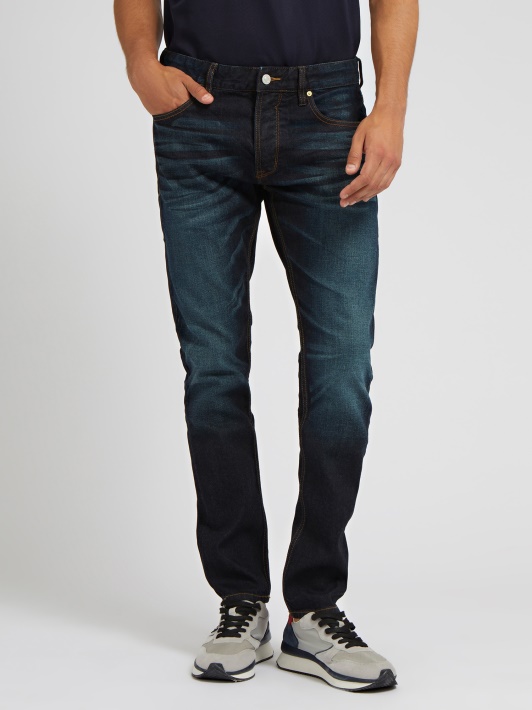 Atspėti Slim Fit Džinsinio Kelnaitės Mėlyna