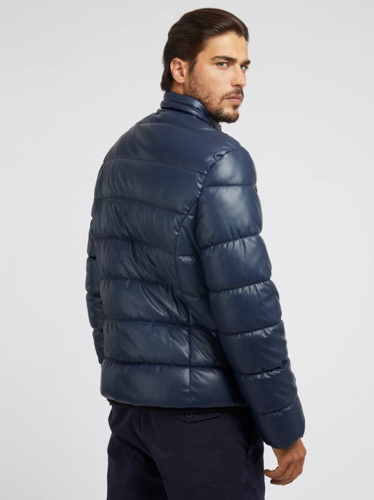 Dirbtinės Odos Puffer Spėti Mėlyna Multi