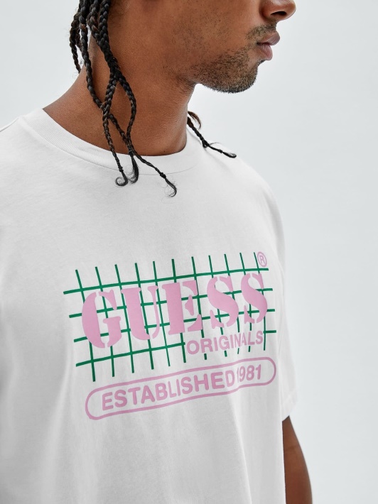 Nauji Balto Priekinio Logotipo Marškinėlių Tendencija