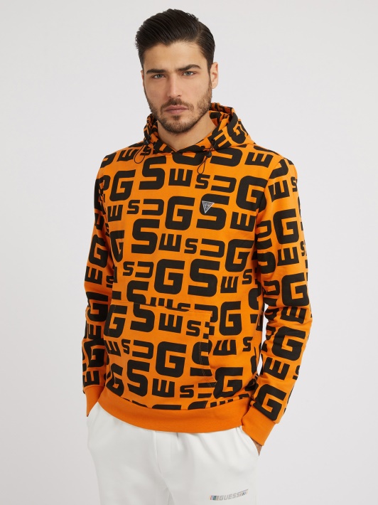 Oranžinės Spalvos Megztinis Su Logotipu