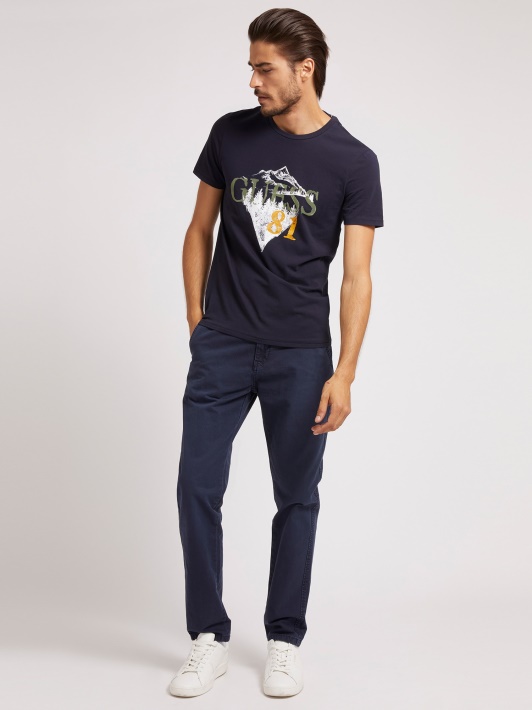 Mėlyna Slim Fit Kelnaitės Spėjimas