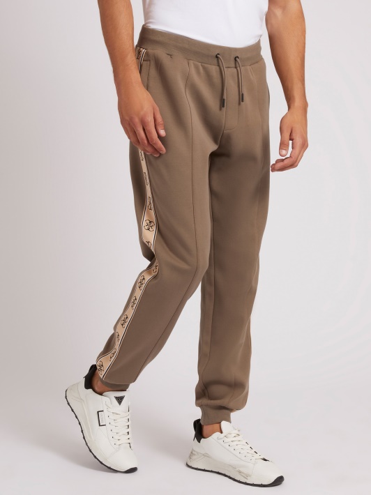 Atspėti 4g Logotipo Juosta Joggers Kelnės Rudos Spalvos