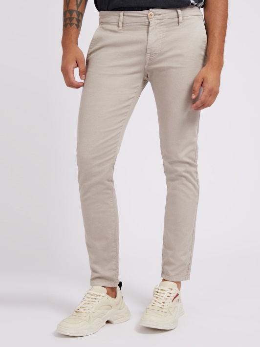 Skinny Fit Pant Spėlioti Smėlio Spalvos