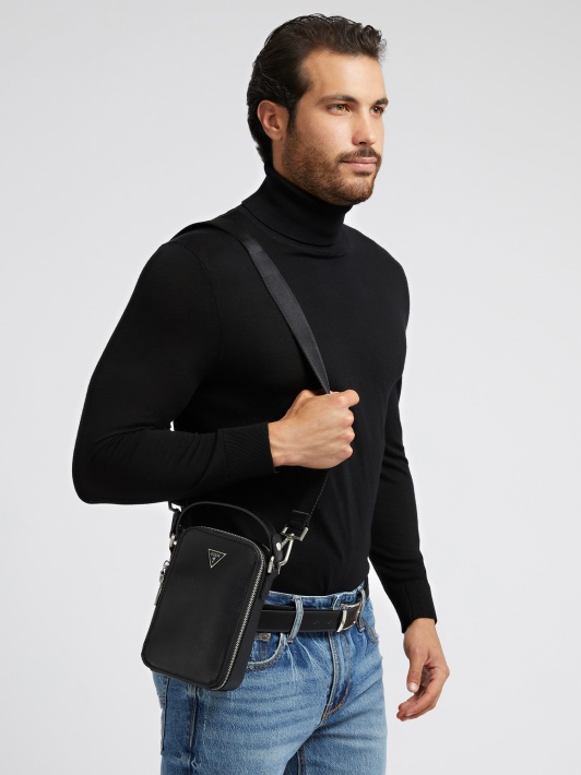 Certosa Saffiano Mini Crossbody Krepšys Juodas Spėjimas