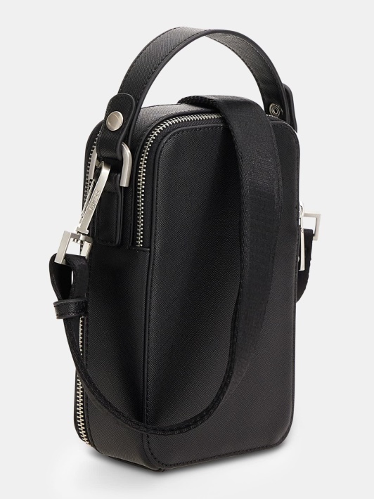 Certosa Saffiano Mini Crossbody Krepšys Juodas Spėjimas