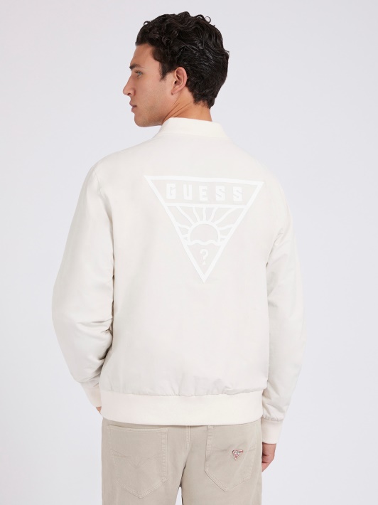 Apverčiamas Maxi Print Bomber Pilkas Spėjimas