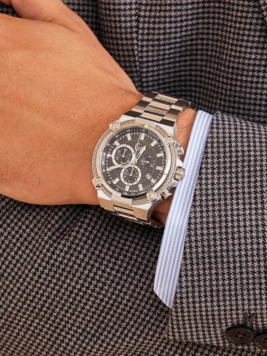 Spėk Gc Plieno Chronografo Laikrodis Juodas