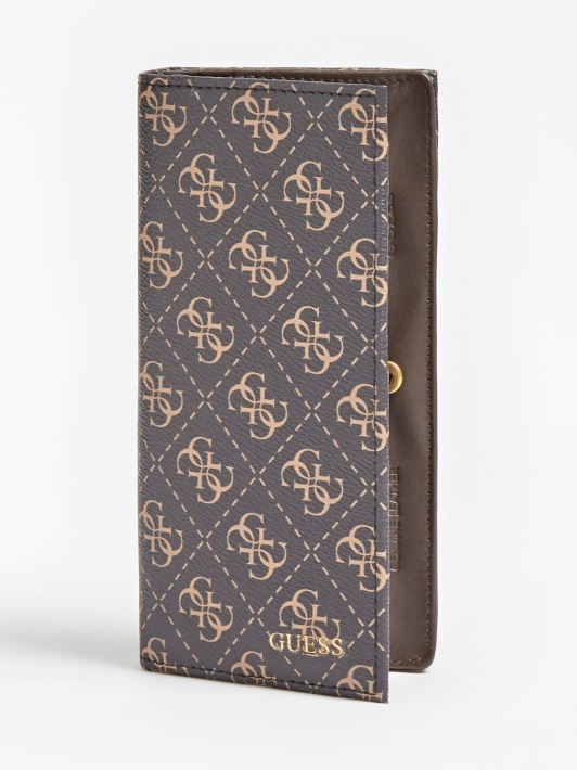 Ruda Guess Vezzola 4g Logotipu Ilga Piniginė Nauja Tendencija