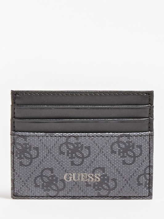 Juodas Guess Vezzola 4g Logotipo Kreditinės Kortelės Dėklas