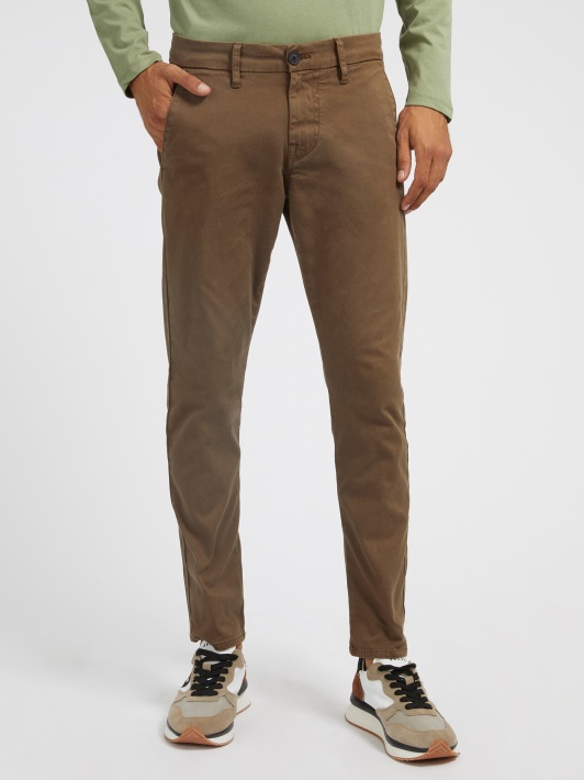 Rudas Skinny Fit Chino Kelnaitės Spėjimas