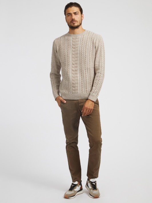 Rudas Skinny Fit Chino Kelnaitės Spėjimas