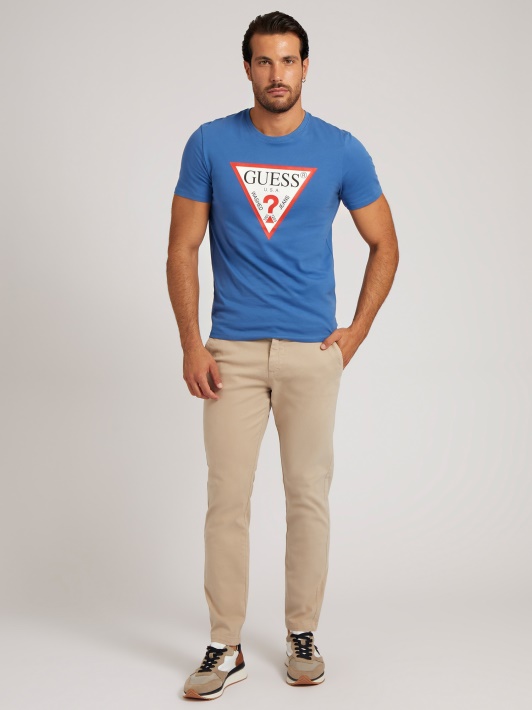 Plonos Spalvos Chino Kelnaitės Guess Smėlio Spalvos