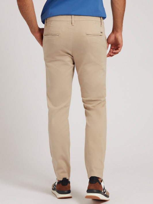 Plonos Spalvos Chino Kelnaitės Guess Smėlio Spalvos