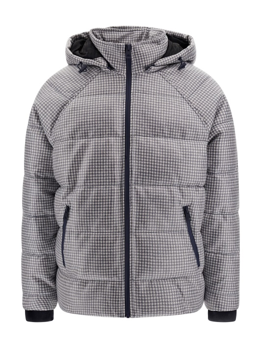 Atspėti Houndstooth Padengtas Puffer Blue Multi