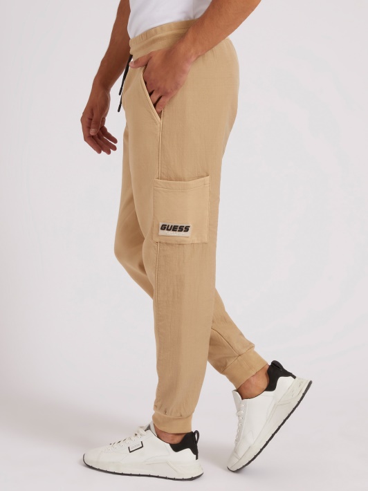 Patch Pocket Jogger Kelnaitės Smėlio Spalvos Spėjimas