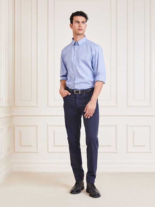 Marciano Houndstooth Marškinėliai Mėlyni Multi Spėjimas