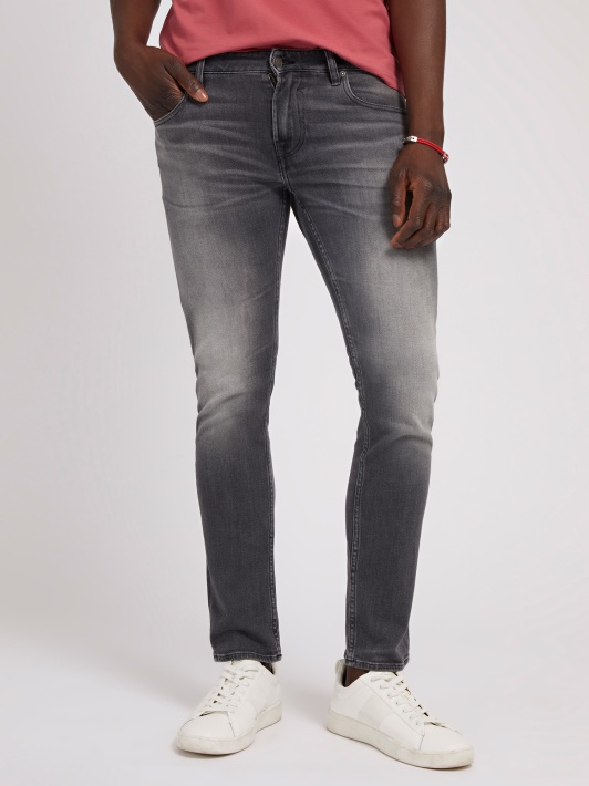 Skinny Fit Džinsinio Kelnaitės Spėti Juoda