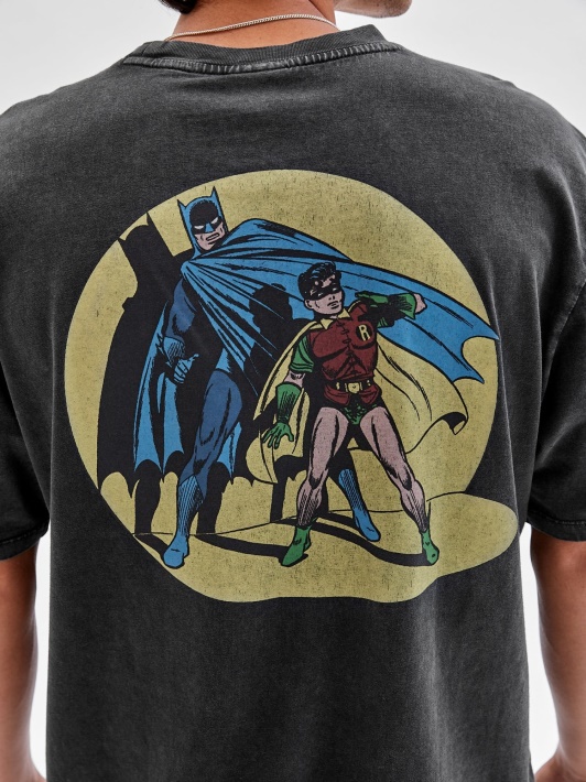 Atspėti Juodi Multi Batman Nugaros Marginti Marškinėliai