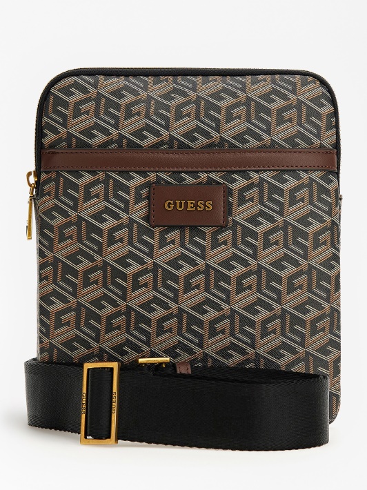 Atspėti Juodas Ederlo G Kubo Logotipas Crossbody Bag