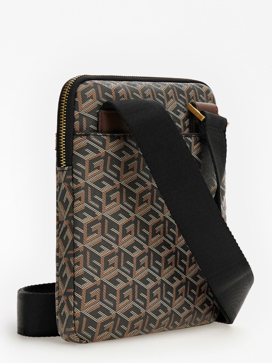 Atspėti Juodas Ederlo G Kubo Logotipas Crossbody Bag