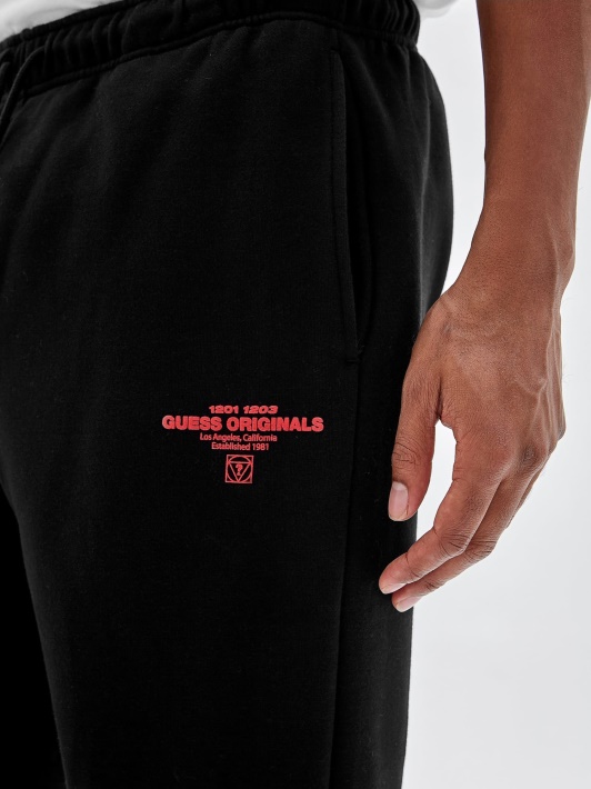 Atspėti Priekinį Logotipą Jogger Kelnaitės Juodos