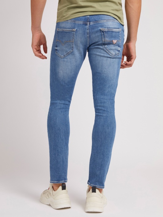 Naujas Skinny Fit Džinsinis Kelnaitės Mėlynas Spėjimas