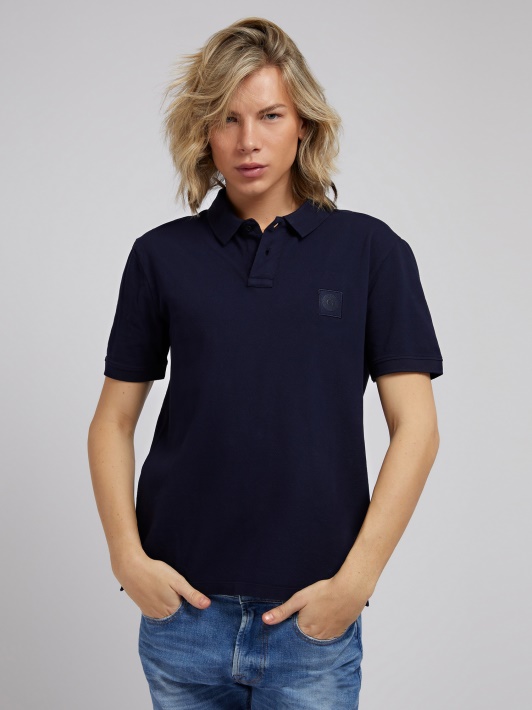 Spėk Mėlyno Logotipo Polo Marškinėliai