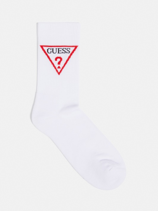 Trikampio Logotipo Kojinės Atspėti Baltos Spalvos