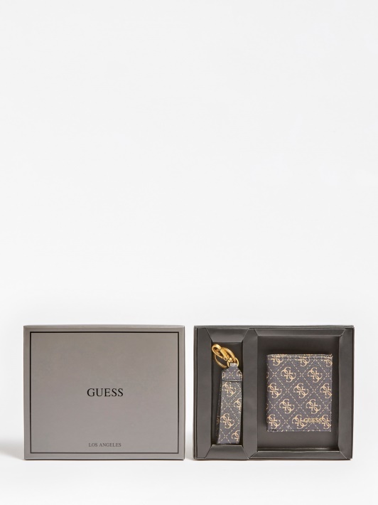 Guess Vezzola 4g Logotipų Dėžutės Rinkinys Rudas