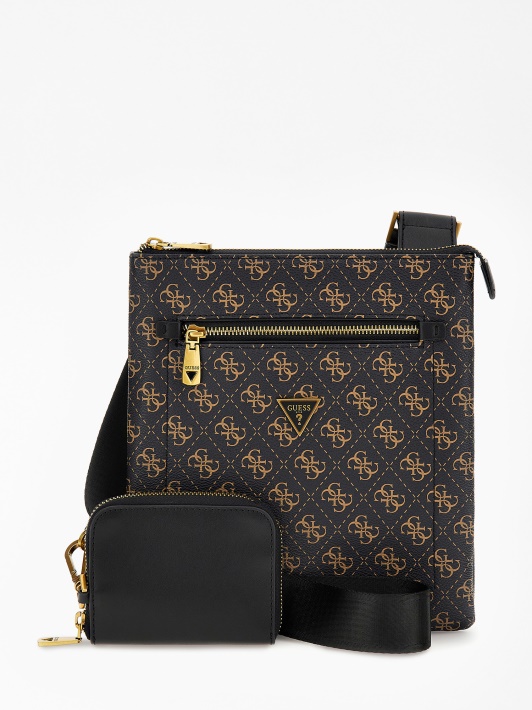 Vezzola Smart 4g Logotipas Crossbody Bag Atspėti Rudas