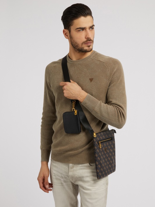 Vezzola Smart 4g Logotipas Crossbody Bag Atspėti Rudas