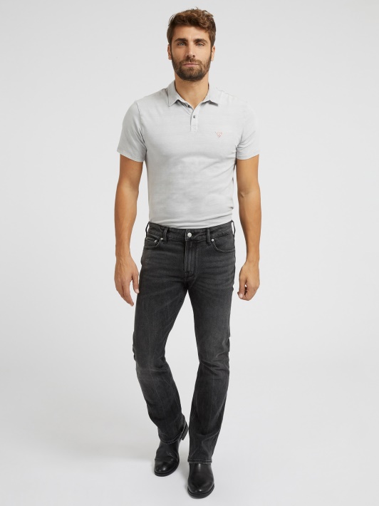 Juodos Guess Slim Fit Džinsinės Kelnaitės Nauja Tendencija
