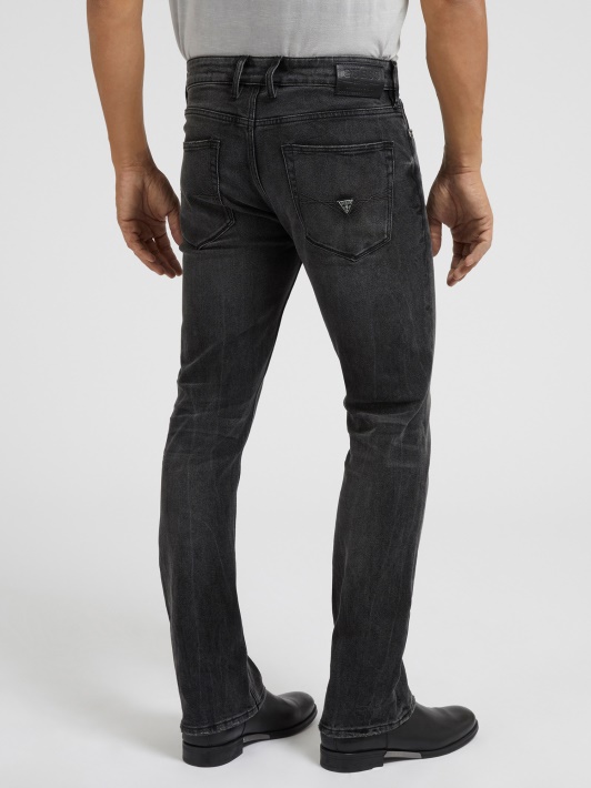 Juodos Guess Slim Fit Džinsinės Kelnaitės Nauja Tendencija