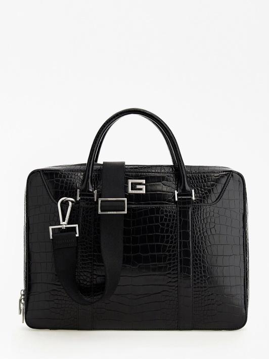 Calabria Croc Print Maišelis Guess Juodas