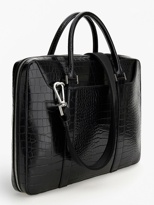 Calabria Croc Print Maišelis Guess Juodas