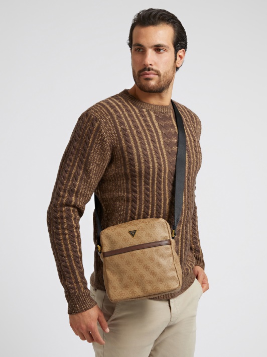 Vezzola 4g Logotipas Mini Crossbody Smėlio Spalvos Spėjimas