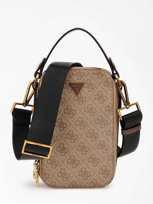 Vice Smart 4g Logotipas Crossbody Bag Guess Smėlio Spalvos
