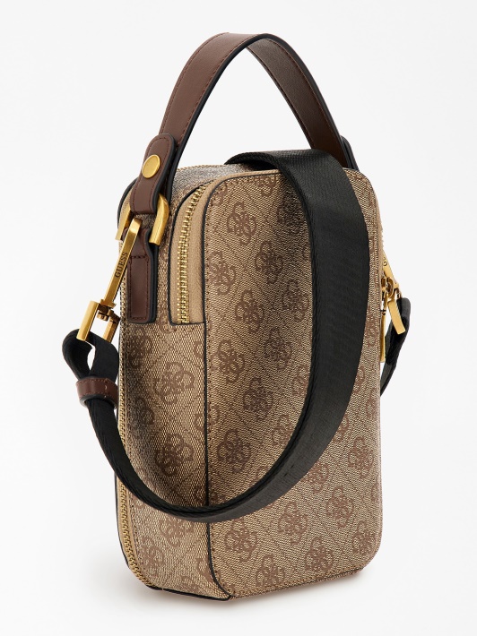 Vice Smart 4g Logotipas Crossbody Bag Guess Smėlio Spalvos