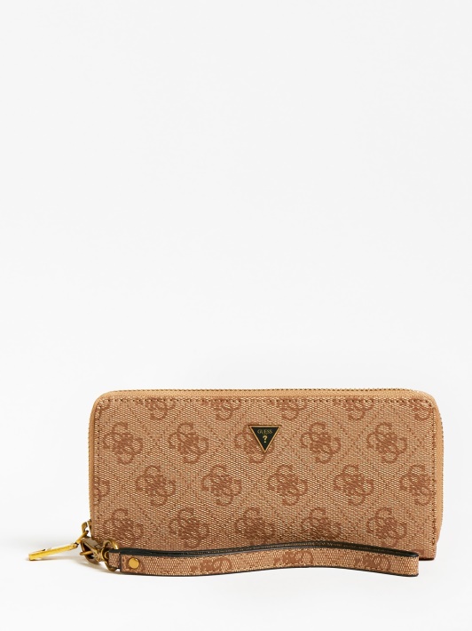 Smėlio Spalvos Guess Vezzola 4g Logo Maxi Piniginė