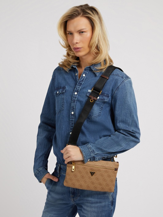 Smėlio Spalvos Guess Vezzola 4g Logotipas Crossbody